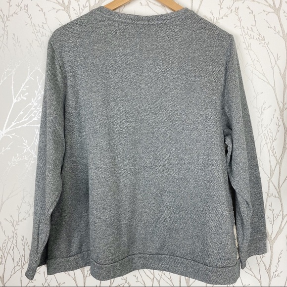 COLDWATER CREEK Gray Knit Lace Overlay Knit Pullover Top 2XL - Picture 2 of 11